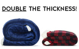 Navy Sherpa Plush Throw