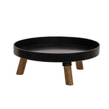Black Metal and Wood Riser