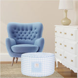 Buckhead Blue Gingham Ottoman