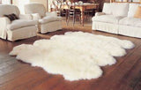 Eight Pelt Sheepskin Rug