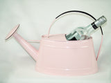 Pink enamel watering can, perfect as a wine holder or nice decorative piece in our garden.