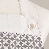 Grey And White Apron