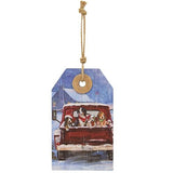 Winter Scene Wooden Christmas Tags
