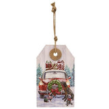 Winter Scene Wooden Christmas Tags