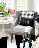 Black and White Love Pillow