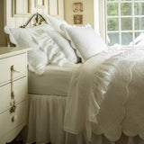White Scalloped Edge Quilt